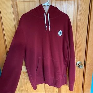 Converse red maroon pullover hoodie